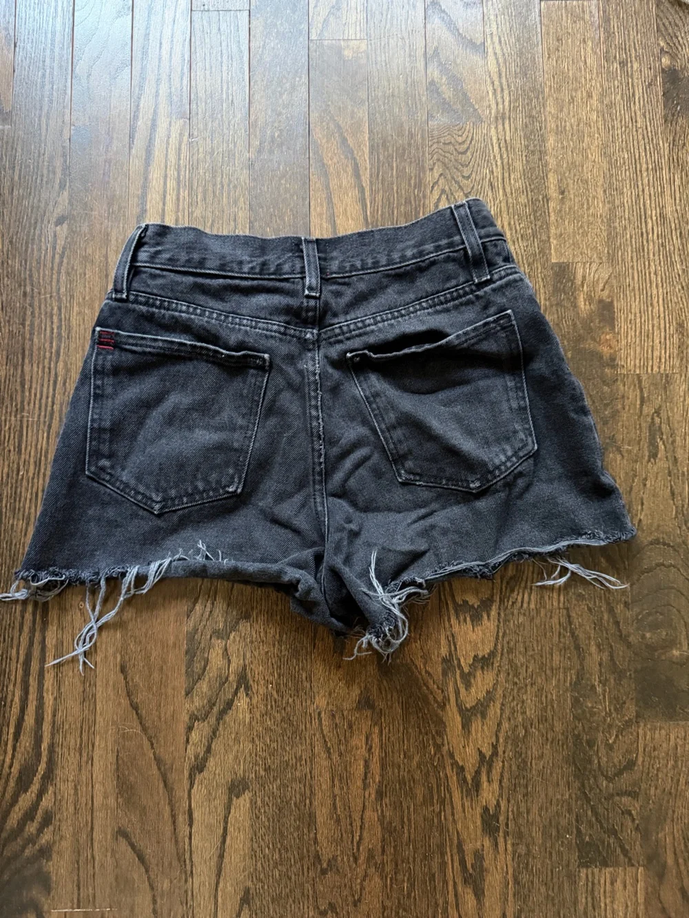 BDG Black Raw Hem Button-Fly Denim Shorts